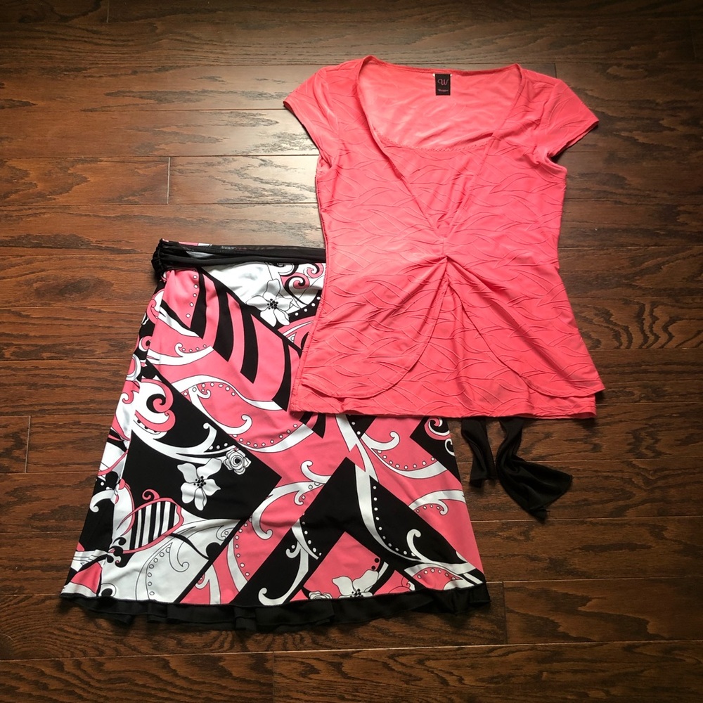 Wrapper Skirt and Blouse set